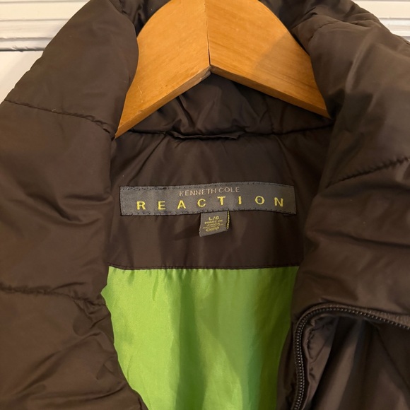 Kenneth Cole Reaction Down Quilted Vest Womens Size Medium Brown Pockets - Picture 3 of 9